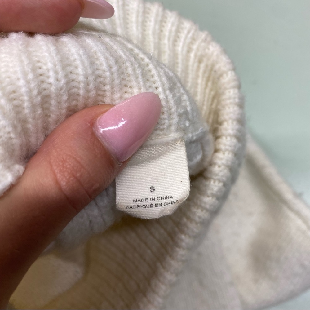 Moth White Turtleneck Flutter Sleeve Sweater - image 5